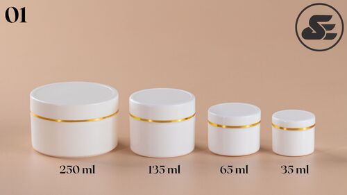 Plastic Golden Foil Cosmetic Containers