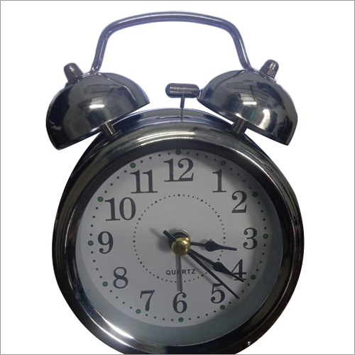 White Analog Table Alarm Clock