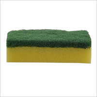 Green and Yellow Sponge Scrub Pad
