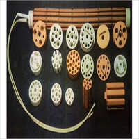 Bobbin Insulator - Color: Brown And White