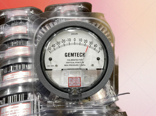 GEMTECH Differential Magnehelic Pressure Gauge Range  0-50 Inches