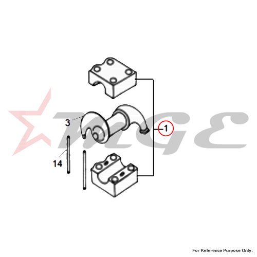 Rocker Bearing Set, Exhaust, Aluminium For Royal Enfield - Reference Part Number - #146683/A