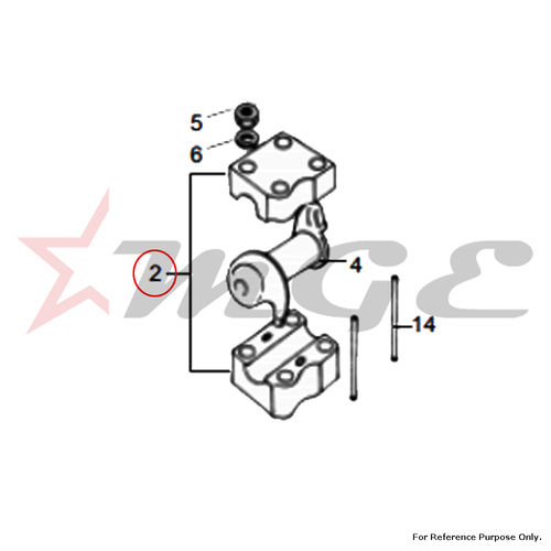 As Per Photo Rocker Bearing Set, Inlet For Royal Enfield - Reference Part Number - #146682/A