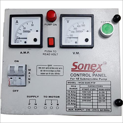 Single Phase Submersible Pump Control Panel By SONEX INDUSTRIES