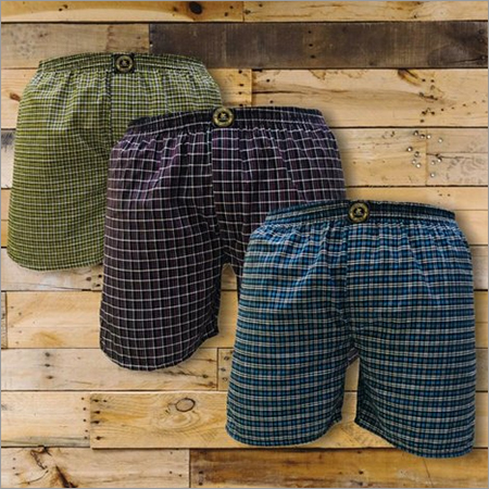 Men Check Printed Boxer - Multicolor Cotton Blend, Adult Male Casual Wear with Stylish Printed Pattern