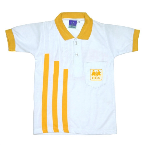 Half Sleeves School Uniform T-Shirt - Cotton Blend Unisex Kids Sizes for High School Middle School and Primary School | Washable for Everyday Use