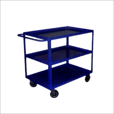Easy To Operate Portable Three Shelf Trolley