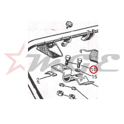 Vespa PX LML Star NV - Bolt For Main Stand Bracket - Reference Part Number - #S-31089