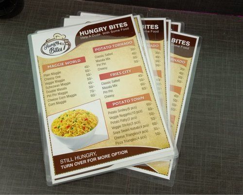 Paper Menu Card Printing