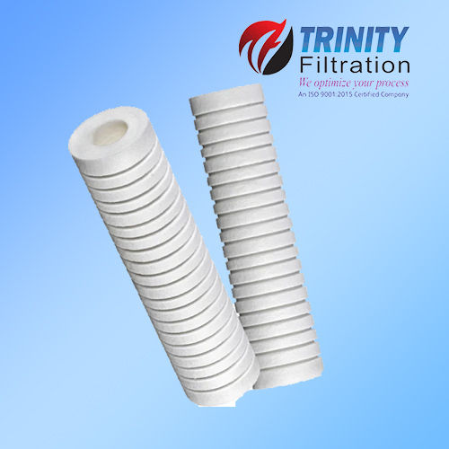 Spun Bond Grooved Filter Cartridge - Color: White