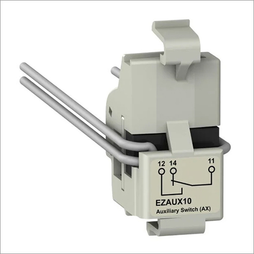Auxiliary Switch 1 C-O For EZC100 MCCB - Thermoplastic, 40x40x40 mm, Silver Alloy Contacts, 10A, 250VAC | Easy Installation, Reliable Switching, Compact Design, Screw Terminals