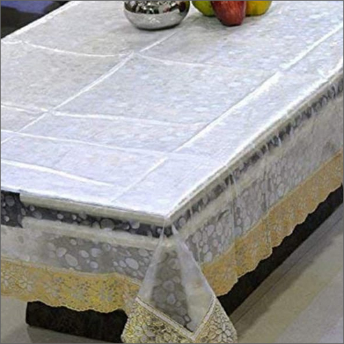 White Printed Table Cover