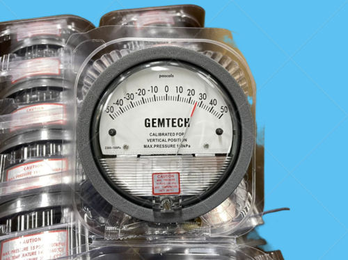 GEMTECH Differential Magnehelic Pressure Gauge Range 0-50 MM