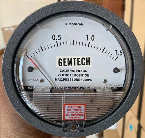 GEMTECH Minihelic Differential Pressure Gauge Range 0-25 MM