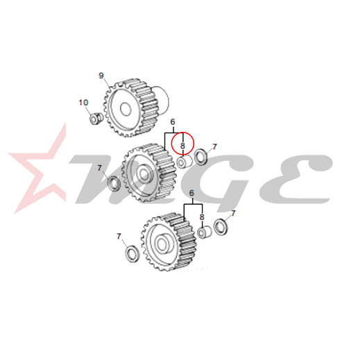 Bush, Idler Pinion For Royal Enfield - Reference Part Number - #140606/B