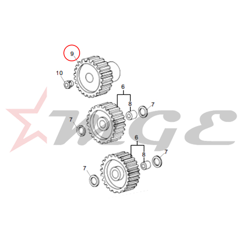 Pinion, Distributor For Royal Enfield - Reference Part Number - #140165/18