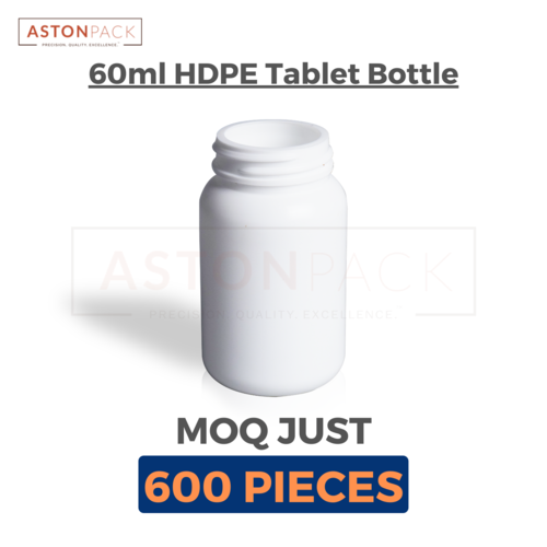 White Hdpe Round Capsule Bottle - 60Cc Capacity: 60 Ton/Day