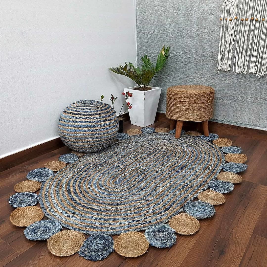Designer Jute Denim Rugs