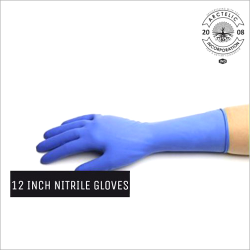 Violet Blue 12Inch Long Heavy Nitrile Gloves
