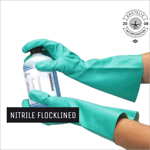 Flocklined Nitrile Gloves