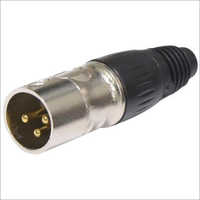 Mini Xlr Connector - Metal & Plastic, 14 X 3 X 11 Cm , 3 Pin, Silver, 12 V Audio & Video Use