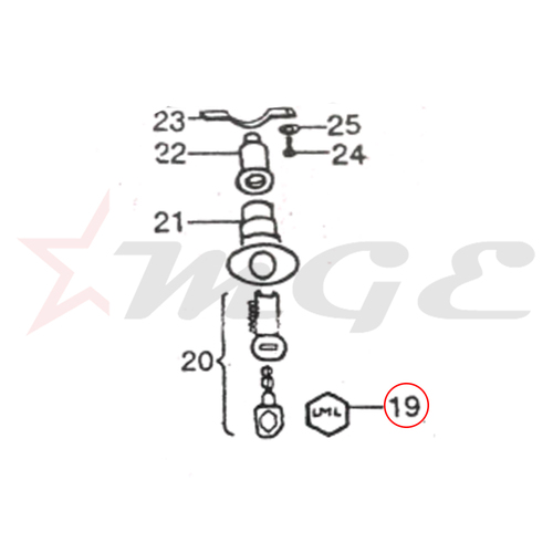Vespa PX LML Star NV - Resin For The Key - Reference Part Number - #C-4712921