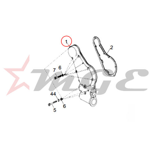 As Per Photo Timing Cover For Royal Enfield - Reference Part Number - #146623/b