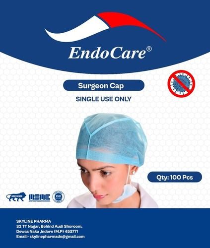 Blue Disposable Surgical Cap