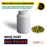 White Plastic Bottle To Pack Herbal Tablets - 100ml