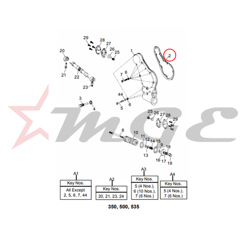 Gasket, Timing Cover (Thickness 1.0mm) For Royal Enfield - Reference Part Number- #144617