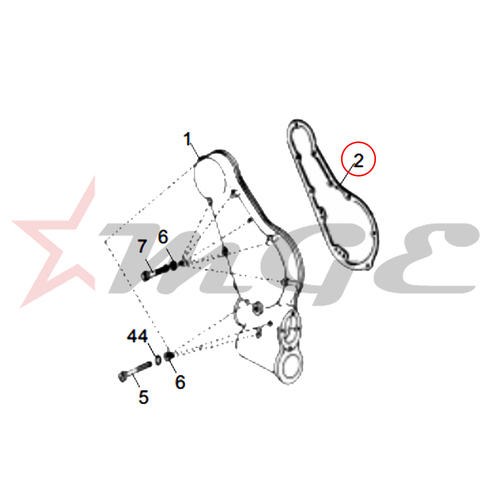 Gasket, Timing Cover For Royal Enfield - Reference Part Number - #146846/A