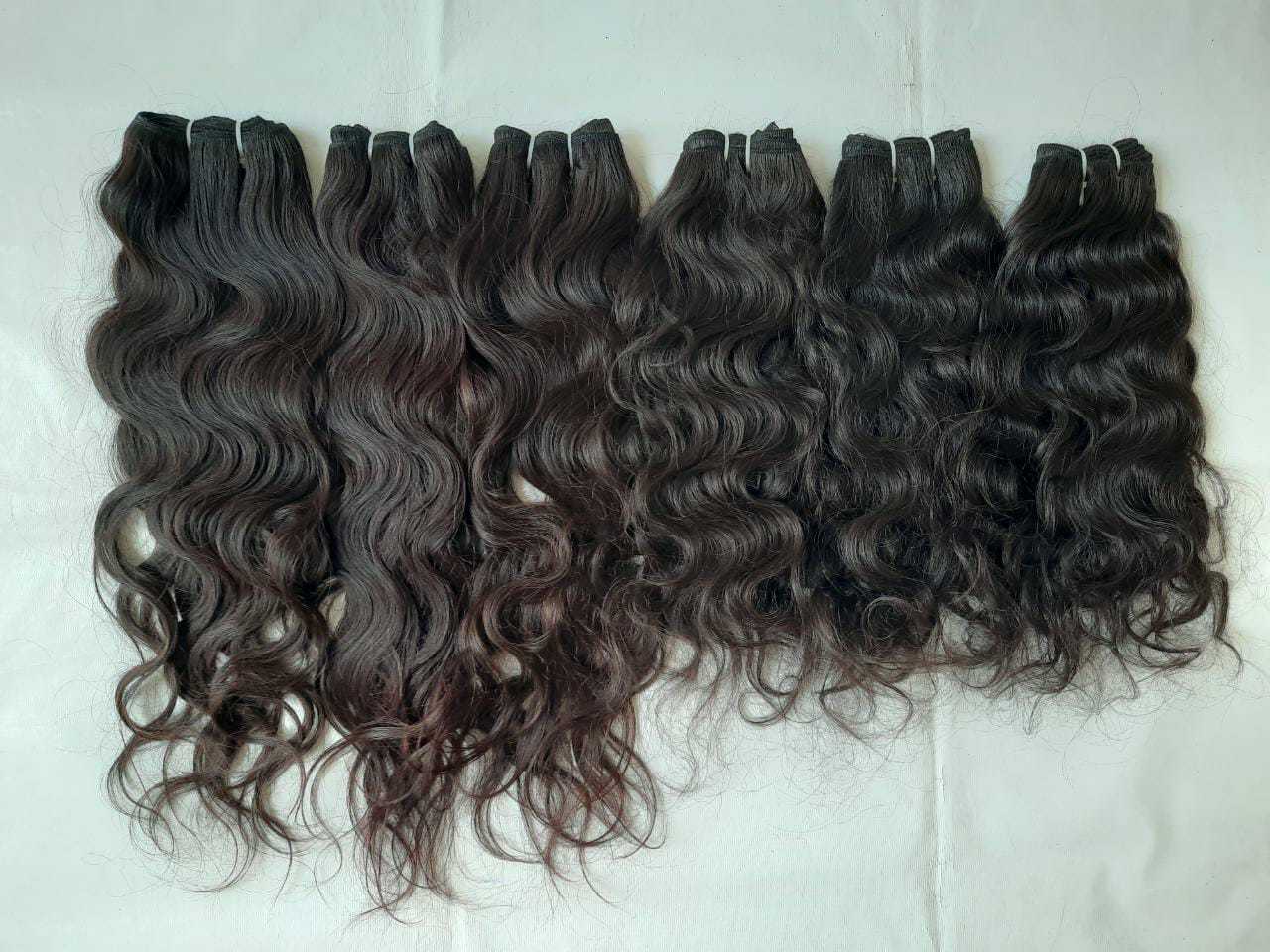 Indian Natural Wavy Remy Human Hair Weaves human hair