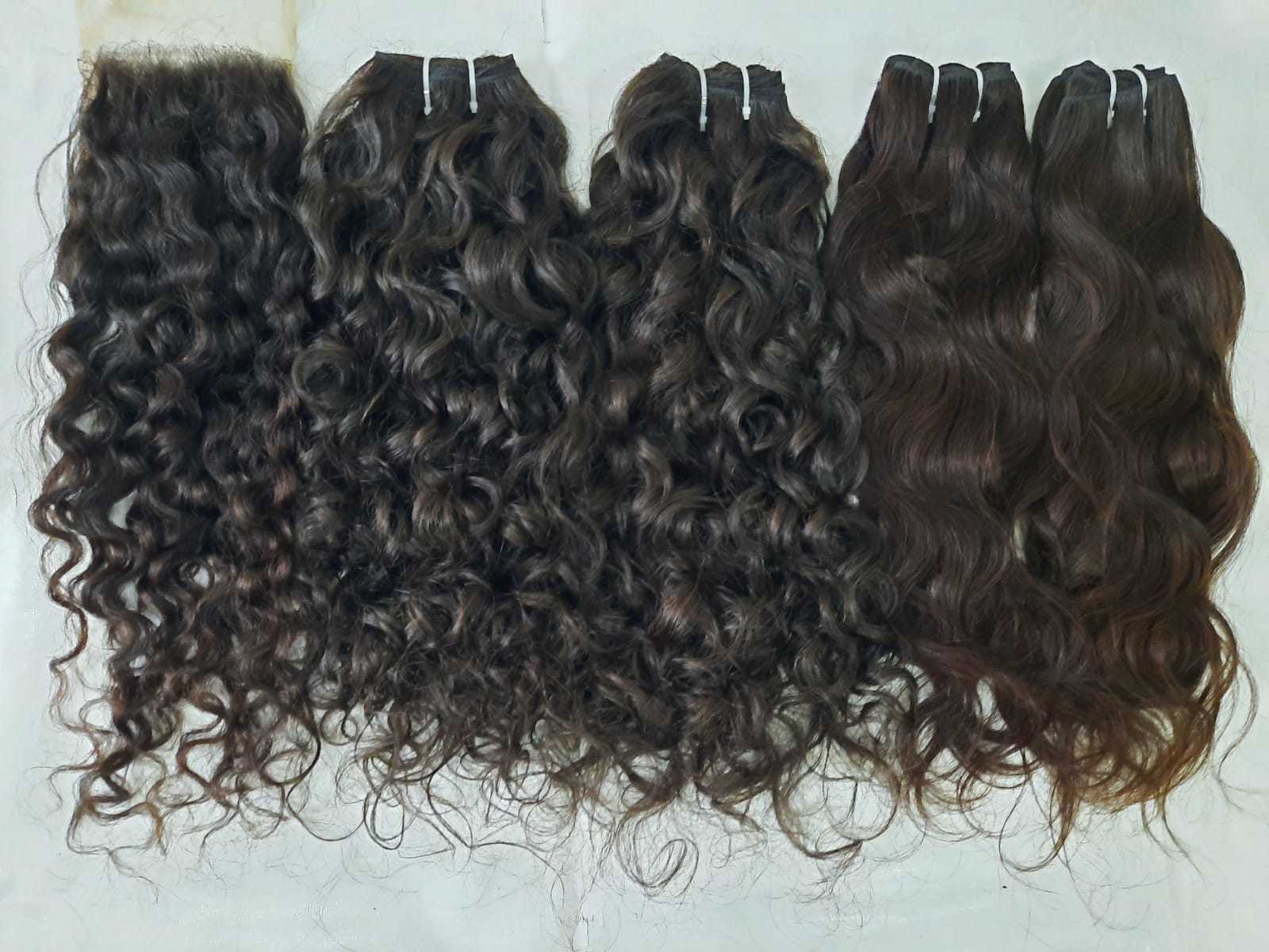 Indian Natural Wavy Remy Human Hair Weaves human hair