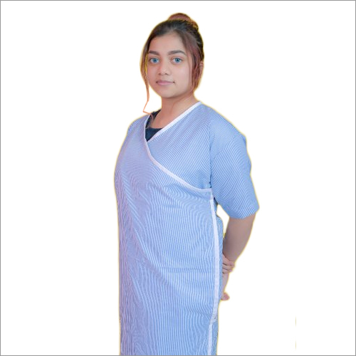 Blue And White Patient Gown