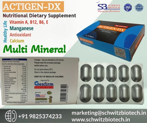 Actigen DX Tablets (Multivitamins, Multiminerals, Antioxidant)