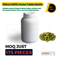 White Plastic Bottle To Pack Herbal Tablets - 300ml