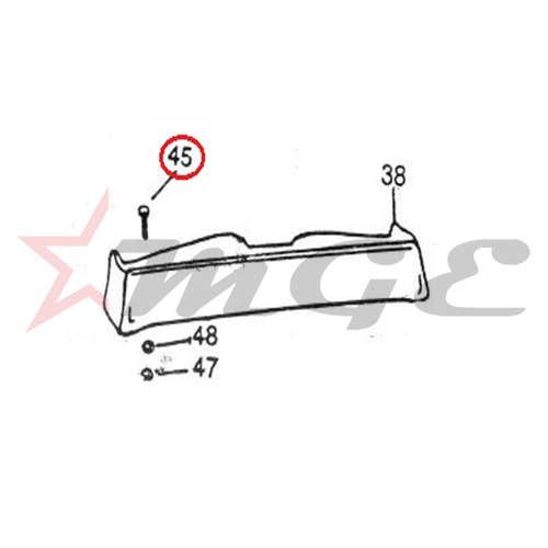 Vespa PX LML Star NV - Screw For Glovebox Tray - Reference Part Number - #C-4703080