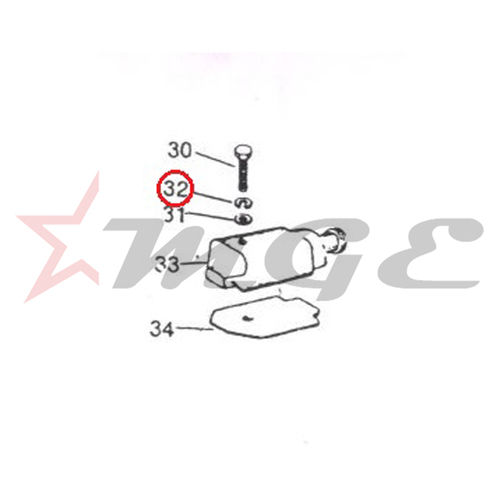 As Per Photo Vespa Px Lml Star Nv - Plain Washer For Glovebox Tray - Reference Part Number - #S-3054