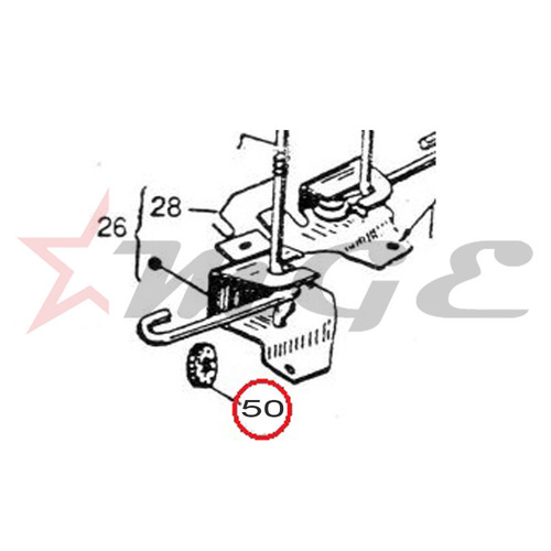 Vespa PX LML Star NV - Sponge Washer - Reference Part Number - #C-4703036