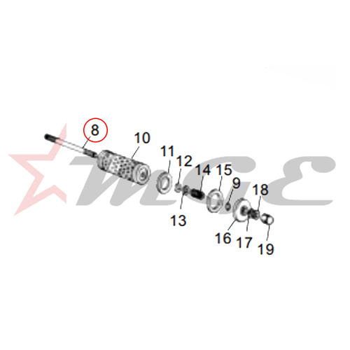 Stud - Oil Filter (Inches) For Royal Enfield - Reference Part Number - #144613/A