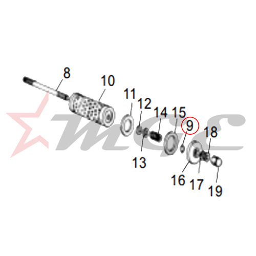 As Per Photo "O" Ring - Oil Filter Stud For Royal Enfield - Reference Part Number - #500621/A