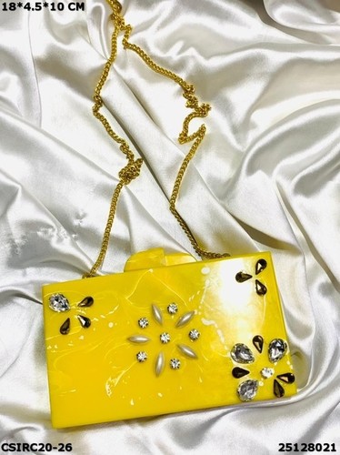 Handcrafted Designer Resin Clutch Bag