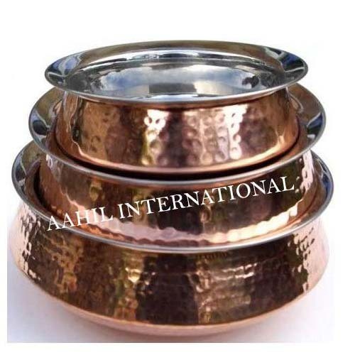 Copper Steel Serving Bowl Size: Different Available