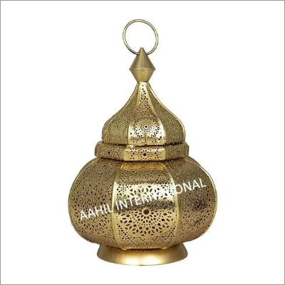 Gold Finish Moroccan Lantern