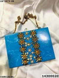 Bridal Handmade Resin Clutch Bag