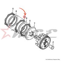Disk, Clutch Friction(4x8x45) For Honda CBF125 - Reference Part Number - #22201-KPM-850