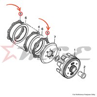 Disk, Clutch Friction For Honda CBF125 - Reference Part Number - #22201-MR8-000