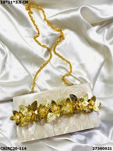 Bridal Handmade Resin Clutch Bag