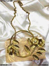 Bridal Handmade Resin Clutch Bag
