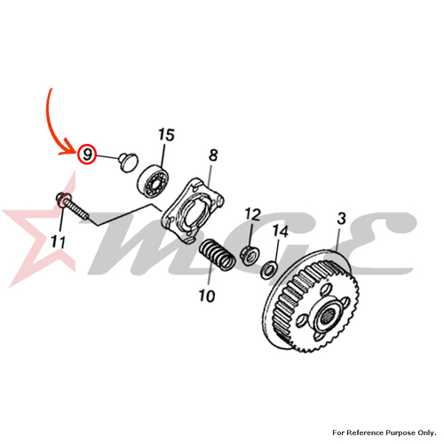 Rod, Clutch Lifter For Honda CBF125 - Reference Part Number - #22366-KSP-910